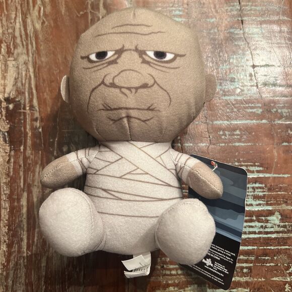 Universal Studios Little MONSTERS MUMMY 7” BIG HEAD Stuffed Toy Doll Plush 2018 - Picture 1 of 5